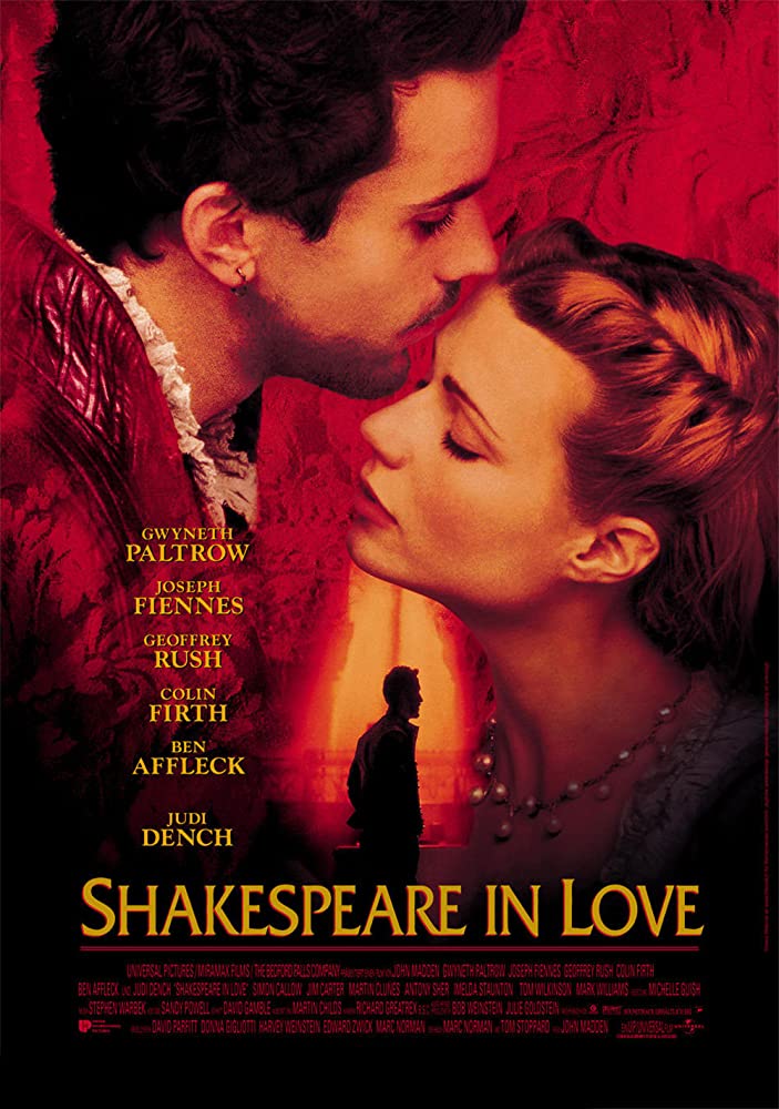 پوستر فیلم شکسپیر عاشق با موضوع نویسندگی